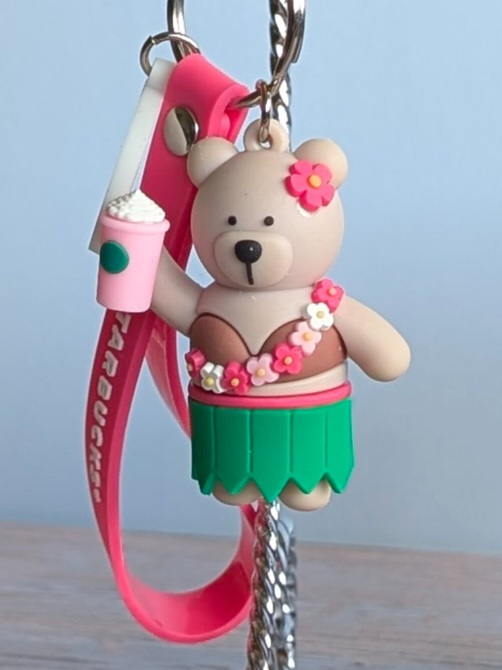 🌺 Starbucks Aloha Bearista Bear Wristlet Strap Keychain- New in Box, Rare